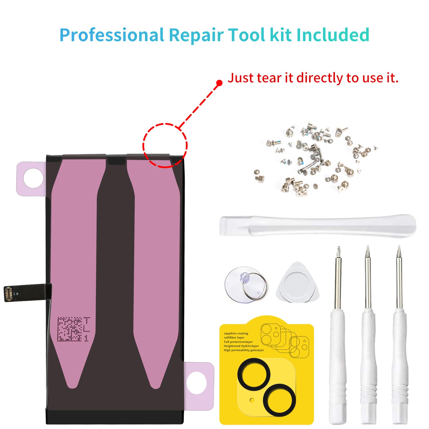 Amazon.com: WUHAO Replacement for iPhone 14 Battery,3600mAh 