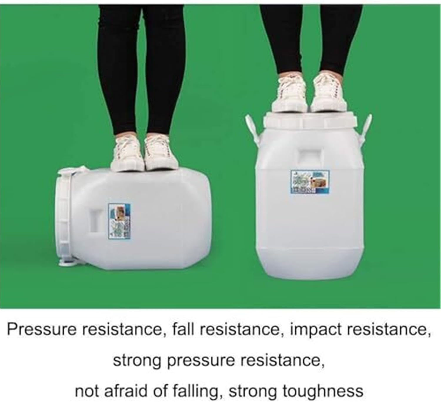 AMAZWI 食品グレードの発酵樽蜂蜜貯蔵樽蓋付き密閉ワイン製造樽厚い食品グレードの水貯蔵容器、発酵樽(40L)