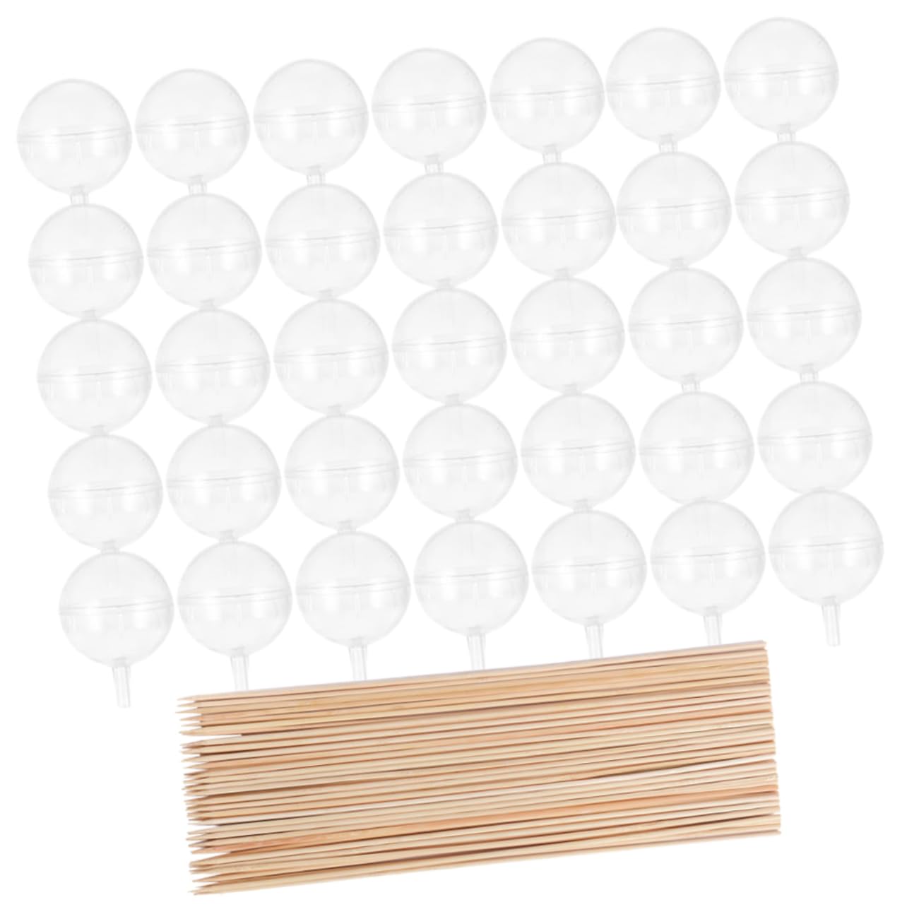 1 Satz Schokoladen-trüffel-Tasse Milchschokolade Halter Für Bonbonsträuße Zuckerwattemaschine Pralinen Gummiballmaschine Bulk-Schokolade Pongbälle Bambus + Acryl 100st