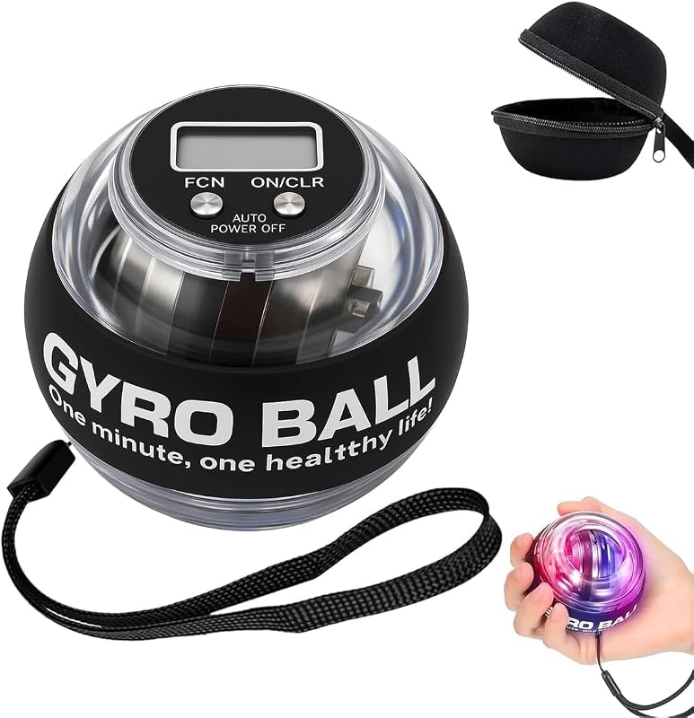 Wrist Trainer Ball Auto-Start Gyroscopic Forearm Exerciser Gyro Bal | for Strengthen Arms, Fingers, Grip and Muscles