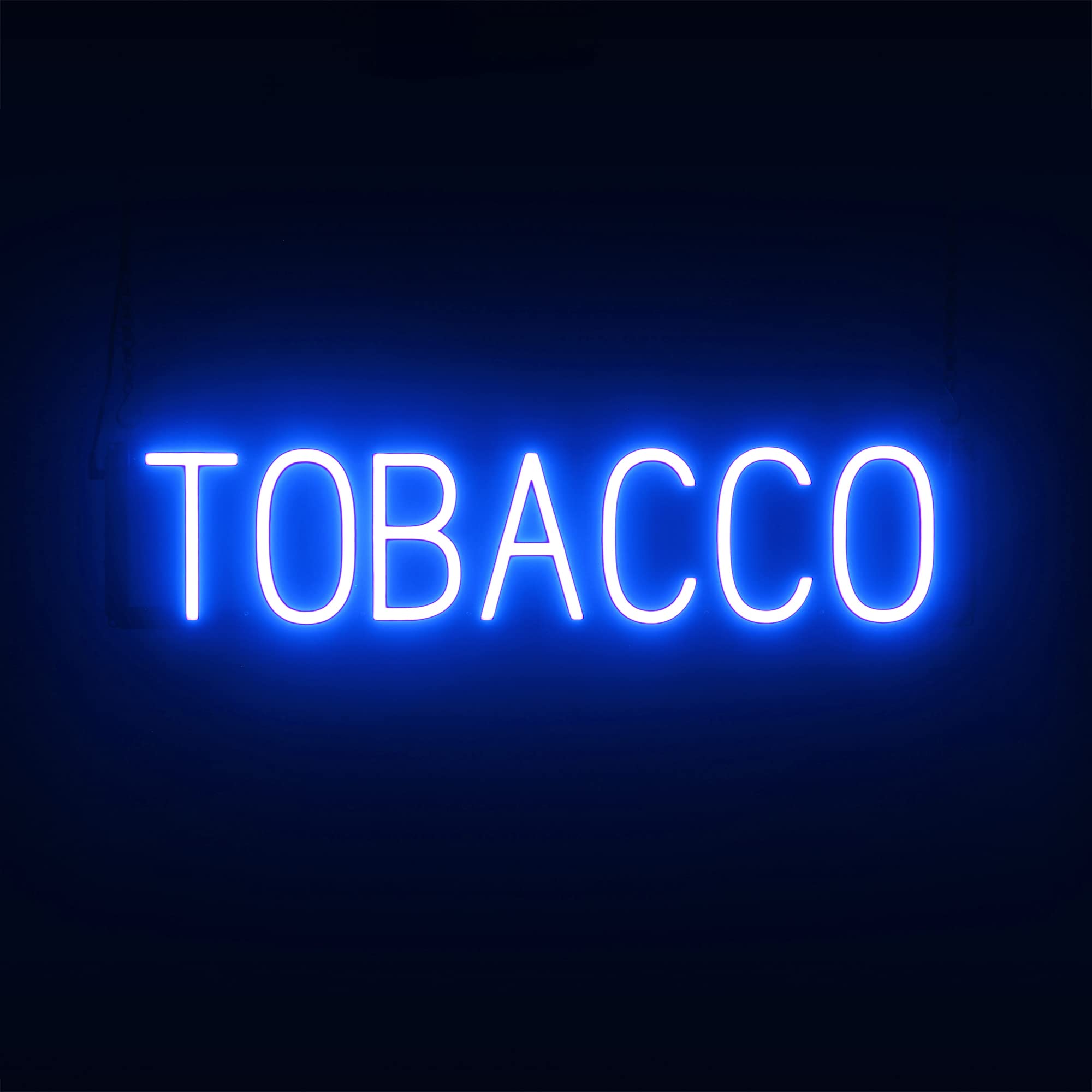 SpellBrite LED Neon TOBACCO Sign for Business - Blue, 29" x 6"