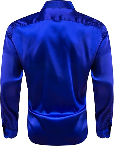 Miniatura 5 de Barry.Wang Camisas de vestir sólidas de manga larga para hombre, camisa formal, cuello alfiler, multicolor, negocios, casual, camisas con botones