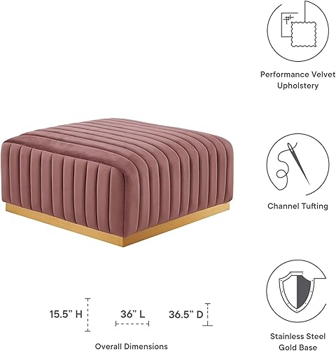 Miniatura 109 de Modway Conjure - Sofá seccional tapizado de terciopelo de alto rendimiento, con canal, silla sin brazos en negro y gris Negro-Gris,Negro