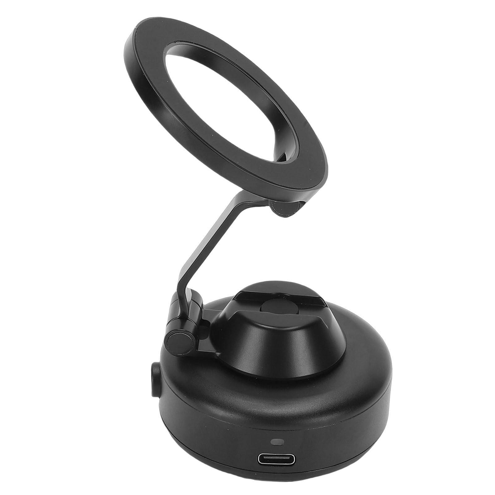Soporte magnético de teléfono de Coche con succión al vacío, Soporte magnético Fuerte de aleación de Aluminio para teléfono móvil, salpicadero de Cristal para Parabrisas de Coche (Negra)