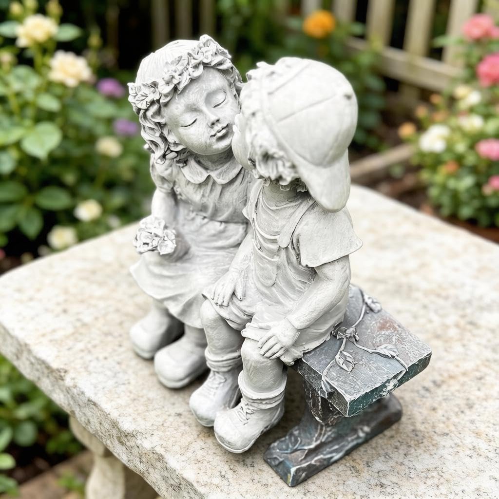 Amazon.com: Ahbuohe Garden First Kiss Outdoor Statue Decorative