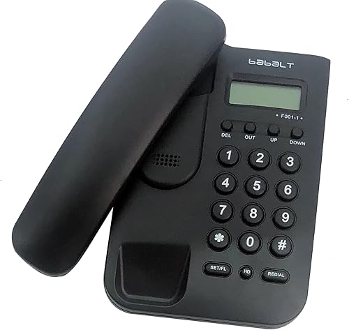 Miniatura 8 de TelPal FSKDTMF Teléfono fijo básico con cable, teléfono de identificación de llamadas simple con pantalla LCD de número de llamadas entrantes,