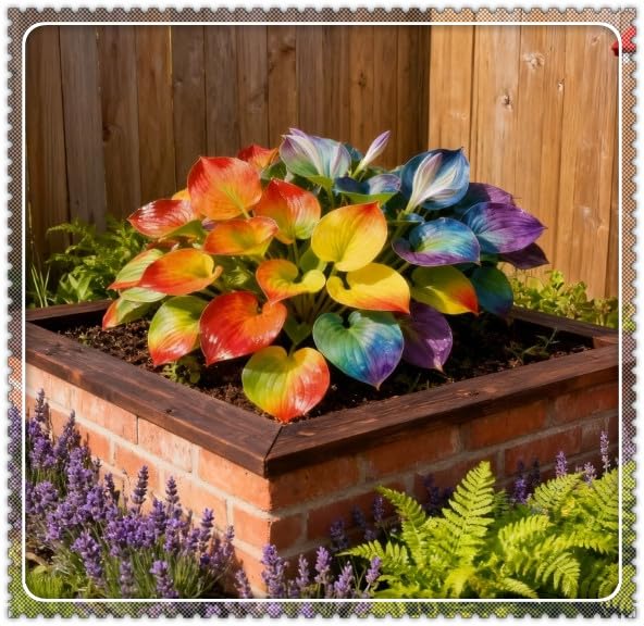 Rare Heart Hosta Bulbs, Outdoor Plants for Gardens, and Borders - Easy to Grow Flowering Perennials, Excellent Display-6 Bulbs-F