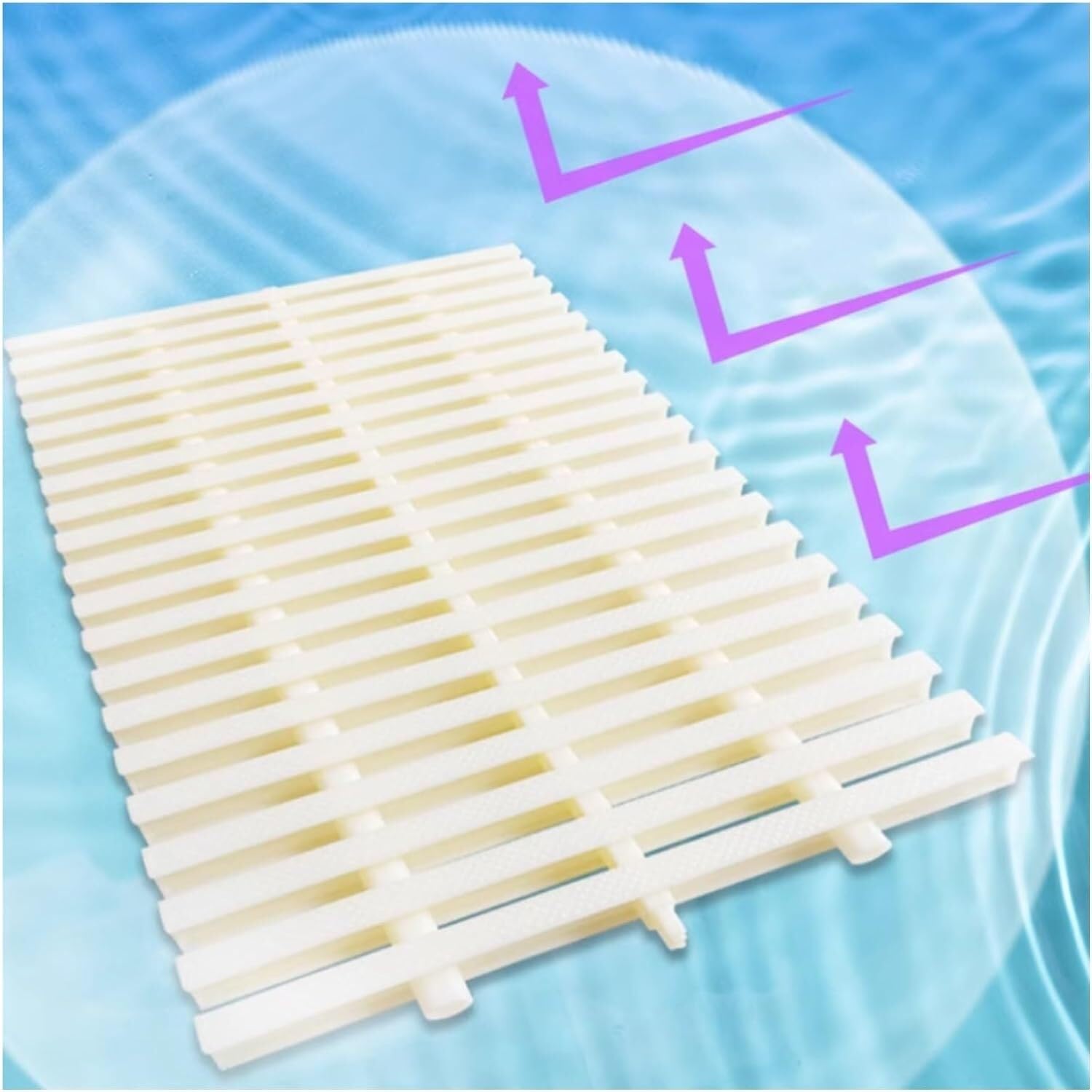 SDCFFC Anti-Slip Swimming Pool Drain Grate - 25x100cm Plastic Overflow Cover for Safe Pool Deck Drainage & Sewer Maintenance