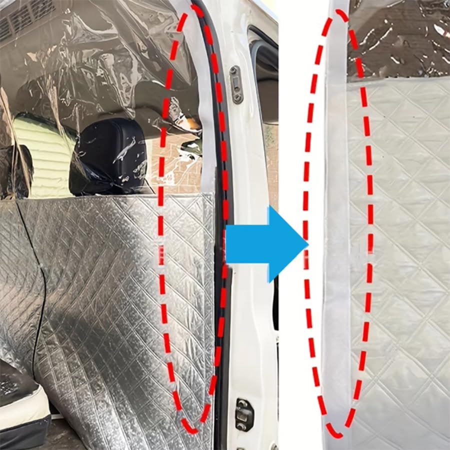 Autoteiler-Isolation Rideau de climatisation de la climatisation du Soleil Protection du Soleil Confidentialité à l'isolation Thermique Rideau pour Fo-RD Transit Custom Camping-Car du Caravane