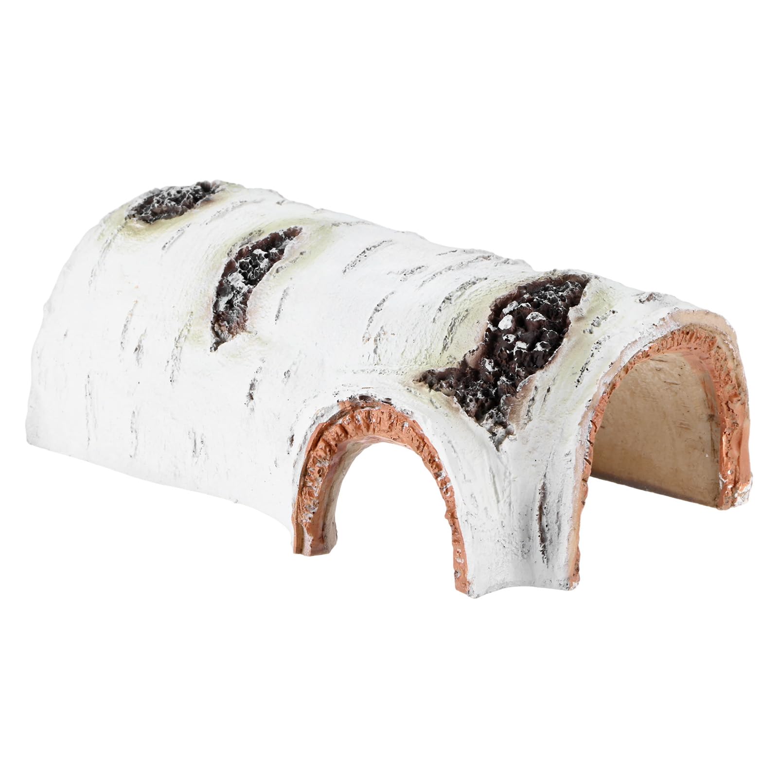 M METERXITY 1-Pack Reptile Hide Basking Platform, Medium Birch Tree Hollow