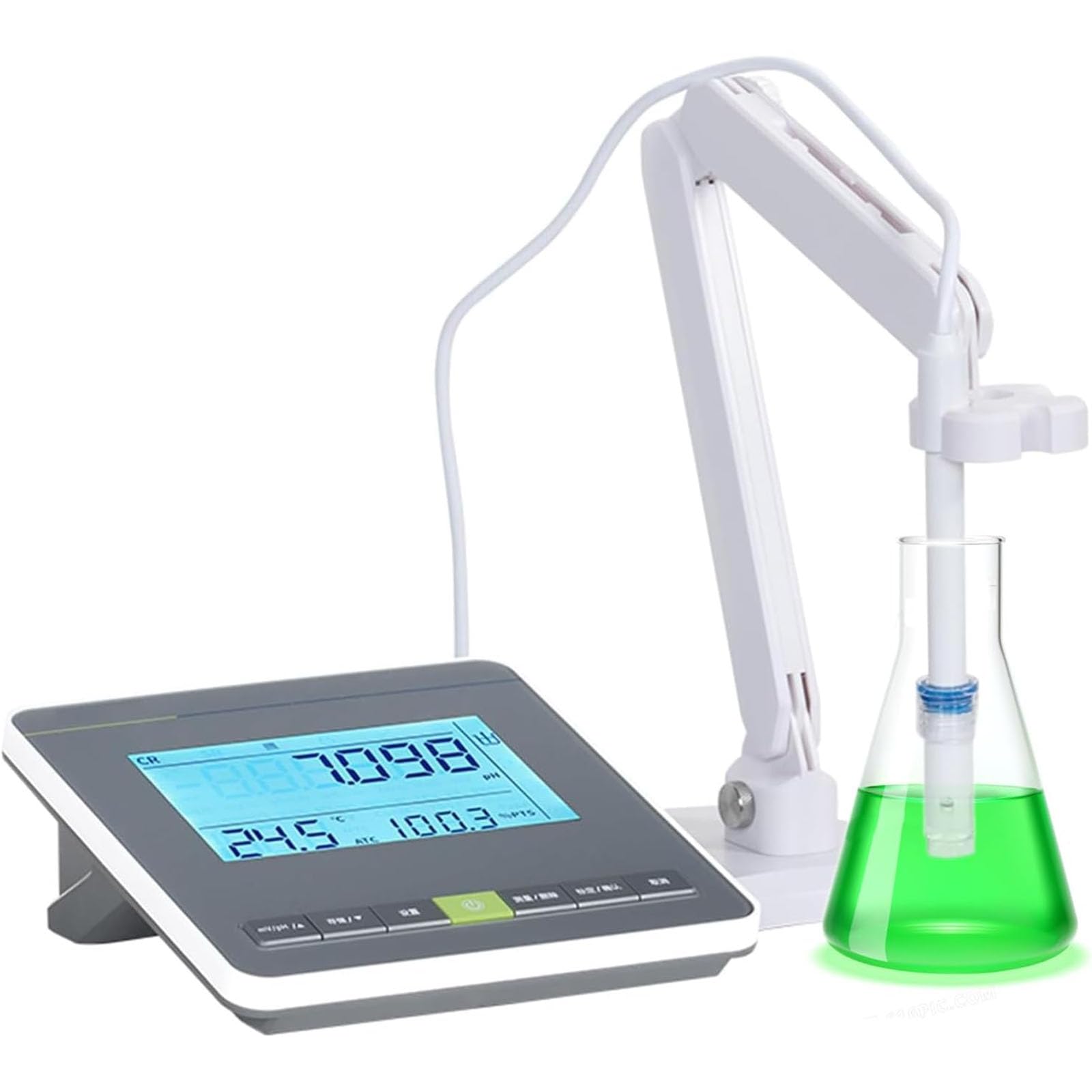 Kwasomierz biurkowy, miernik laboratoryjny PH-z ekranem, zakres PH: -2,00 do 20,00, kalibracja elektrody PH w 1-5 punktach, automatyczne rozpoznawanie, wyszukiwanie