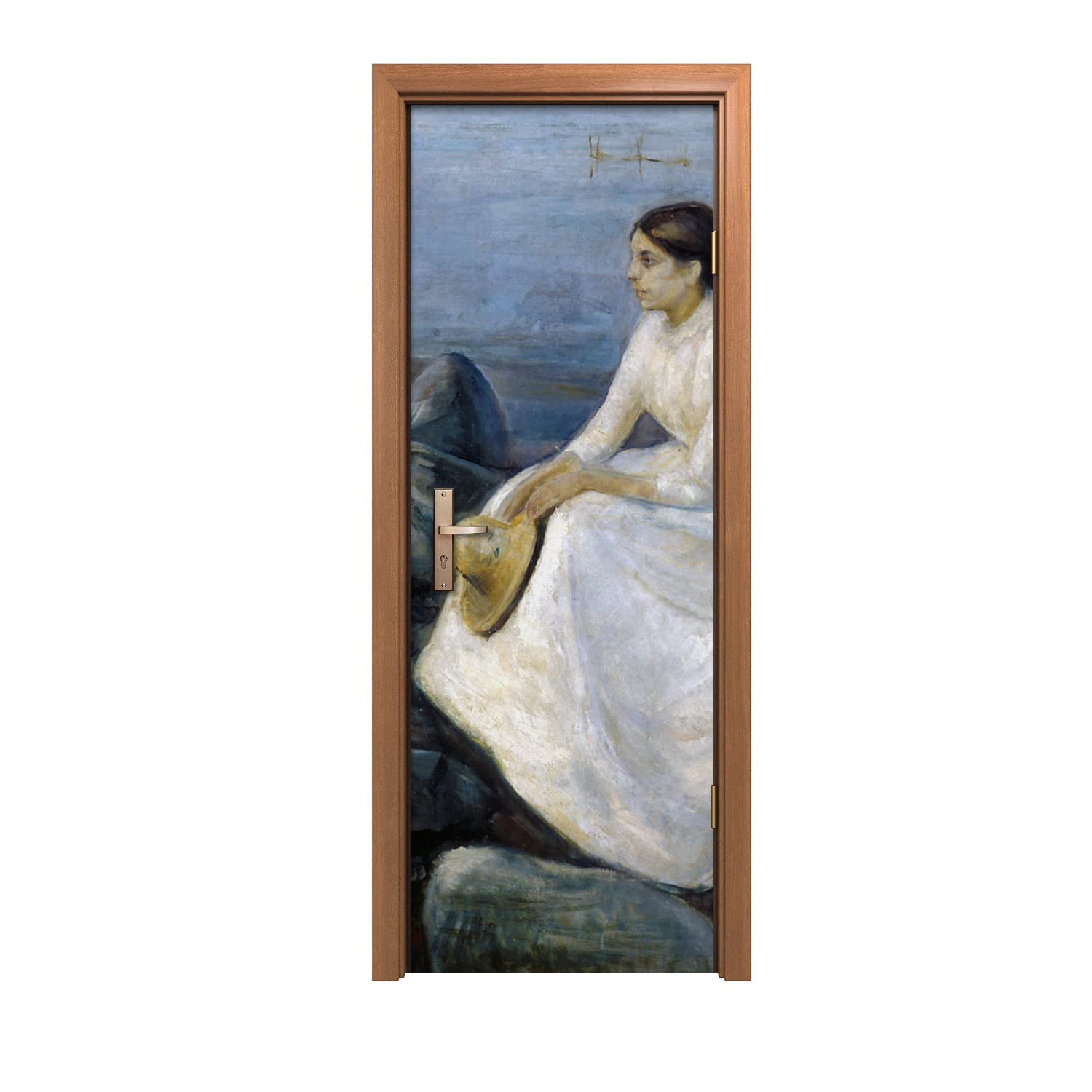 Autocollant de porte 70x200cm au motif artistique Edvard Munch mat