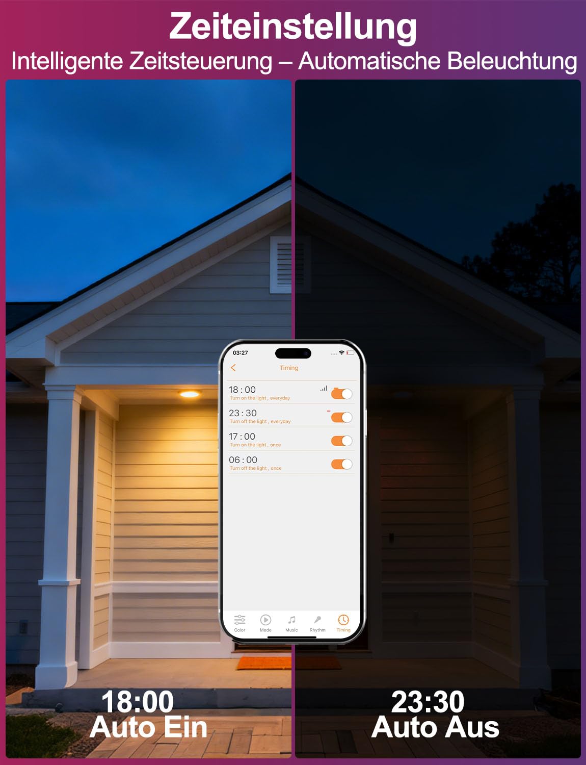 iLC LED Einbaustrahler 8W(ersetzt 60W), Ausschnitt 68-85mm, 16 Millionen Farben mit App-Steuerung, 800lm, 2700K-6000K+RGB, Bluetooth Rund Deckenspots IP44 für Wohnzimmer Schlafzimmer Küche (8er-Pack)