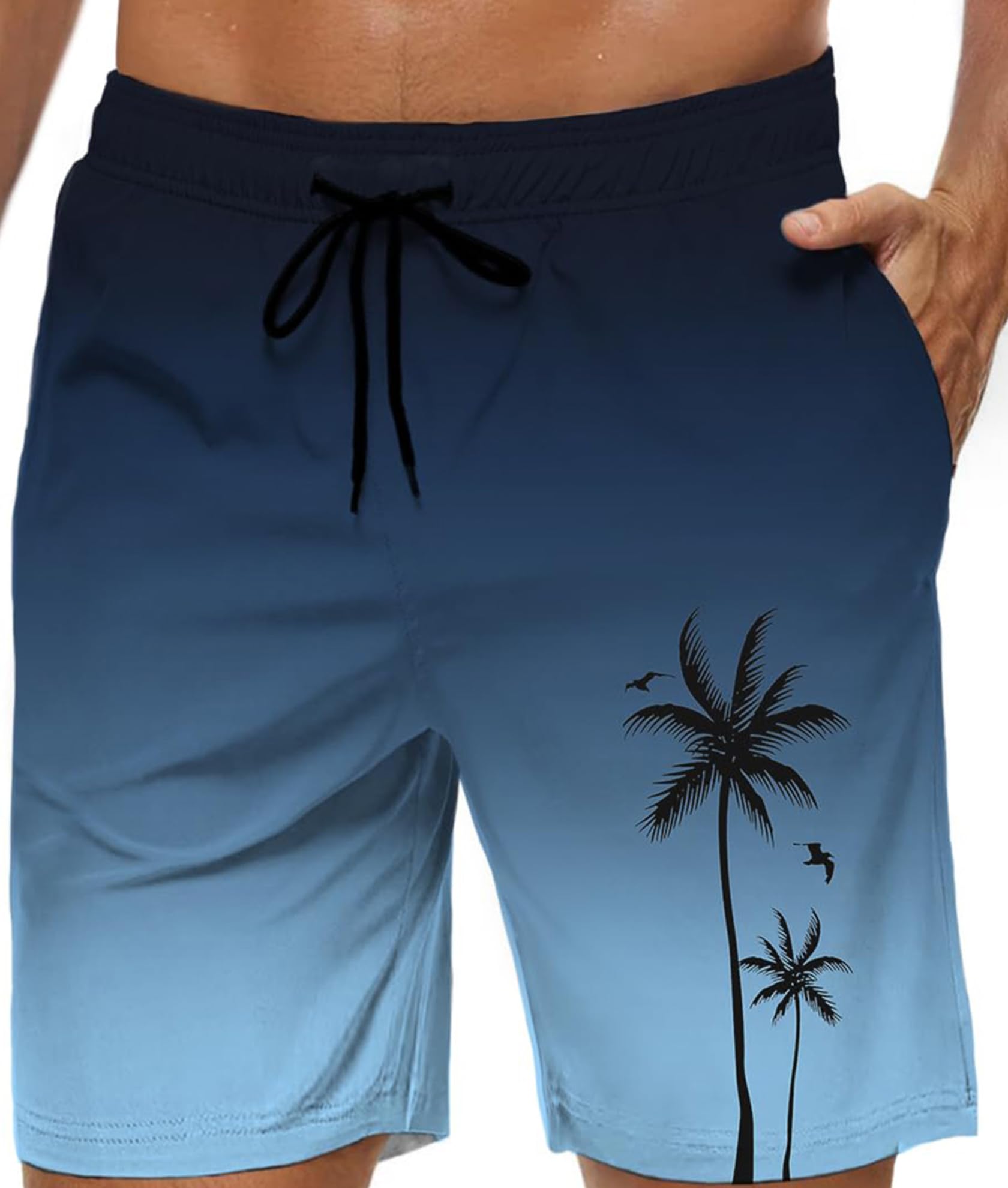 werfami Badehose Herren Lang Badeshorts Männer mit Innenhose Schwimmhosen Knielang Strandshorts Jungen Bademode für Herren Surfen Schnelltrocknend S-3XL