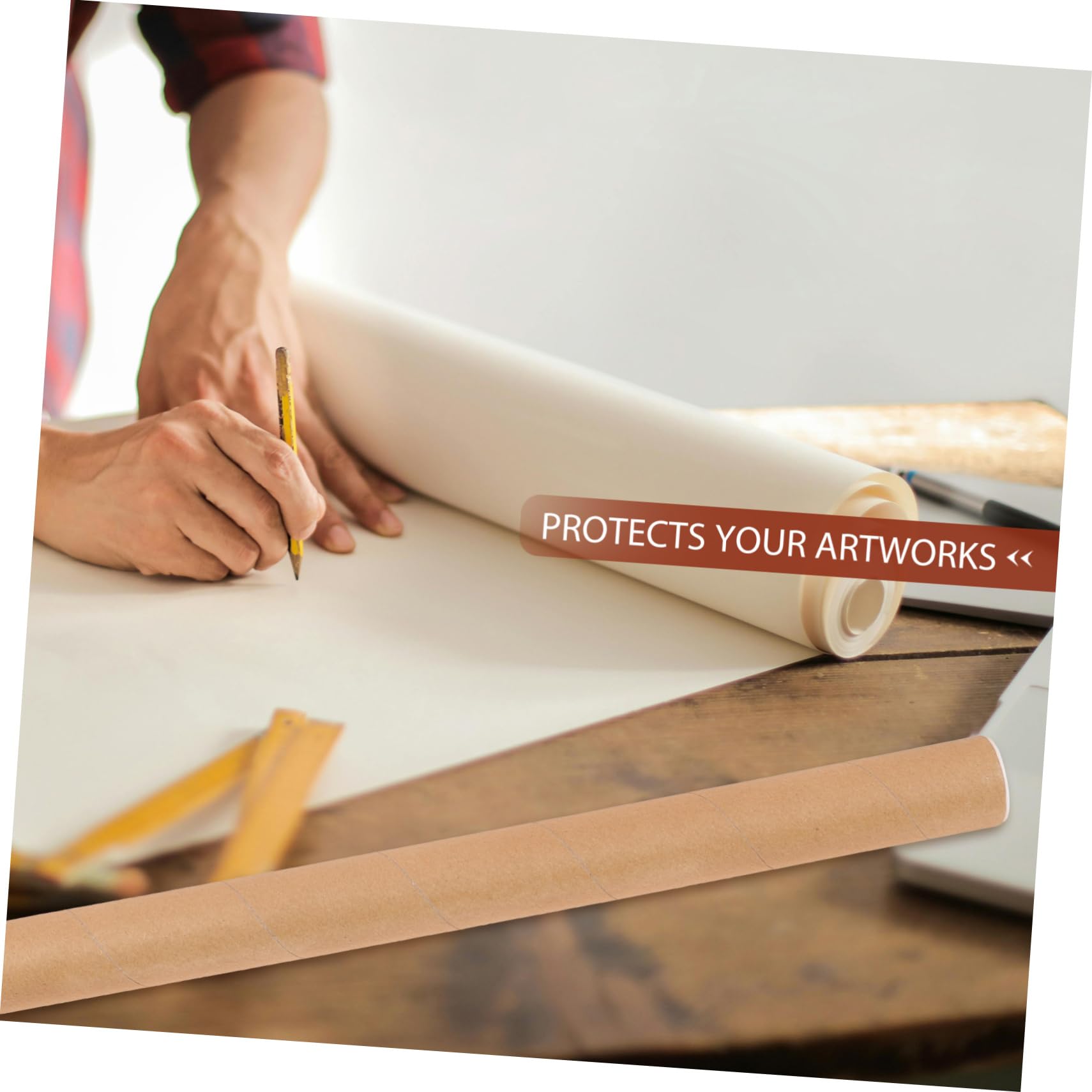 Housoutil Artwork Tube Paper Roll Portable Drawing Storage Tube Mailer for Crafts