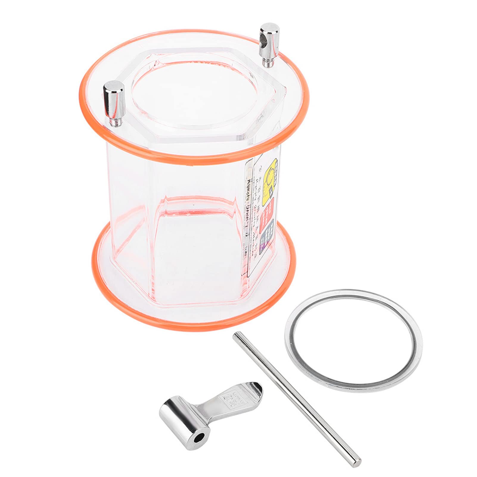 TOPINCN Pulidora Rotativa de Joyería, Cubo, Máquina Pulidora de Tambor de Joyería con Material de Plexiglás para Fabricantes de Joyas, 4 Configuraciones de Velocidad, Rotación Automática de 0-60