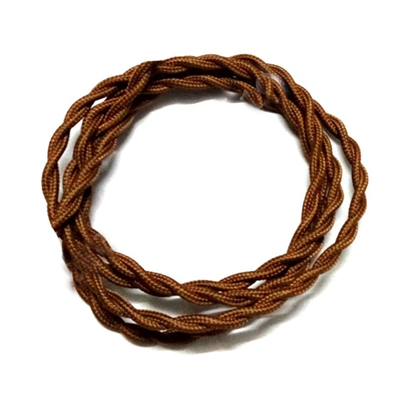 Silikonkabel, Elektrokabel 2 Teile / 2x0.75 Vintage elektrische Seildraht drehte Kabel Retro geflochtene Stoff DIY Pendelleuchte Schnur(Yellow,10m)