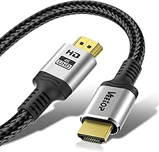 Veetop 4K HDMI Cable 2m, Ultra High Speed HDMI to HDMI 2.0 Cable, 4K@60Hz, 2160P, 1080P, HDR, 3D, ARC, Ethernet, Compatible with TV Monitor Computer Xbox PS5 PS4 Xbox Blu-ray