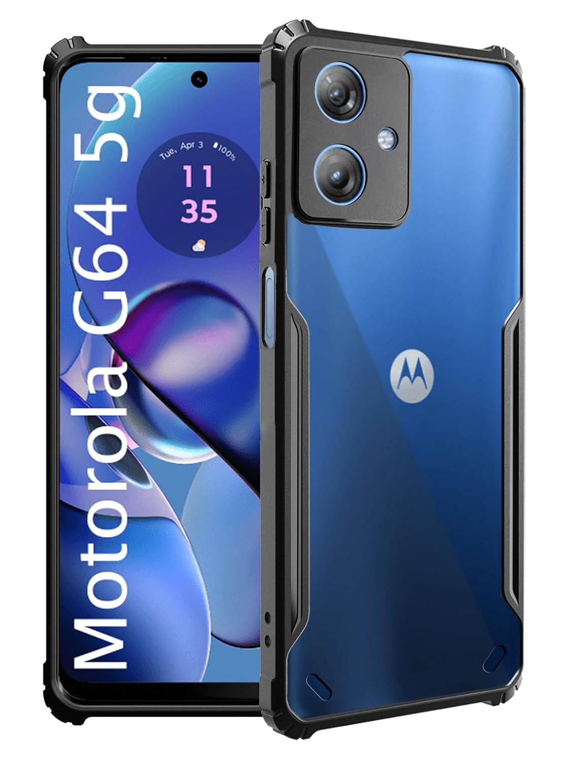 Carrywrap Synthetic Rubber Transparent Hard Back Cover Case For Motorola Moto G64 5G/ Motorola Moto G54 5G (B0D2HM82BP) Amazon Price History, Amazon Price Tracker