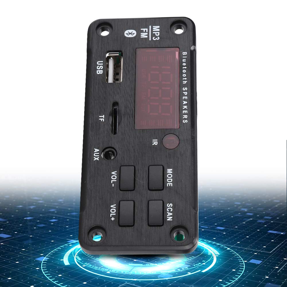 Scheda decodificatore USB MP3 Car Audio Bluetooth Scheda decodificatore MP3 Bluetooth 5.0 Modulo di registrazione chiamata Vivavoce Memoria USB MMA FM amplificatore Radio