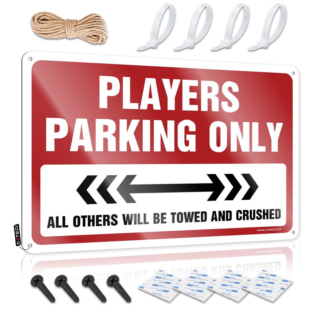 KRAZMURONGD Man Cave Sign Funny Funny Decor For Bar Players Parking Only Tin Sign(30X40CM)