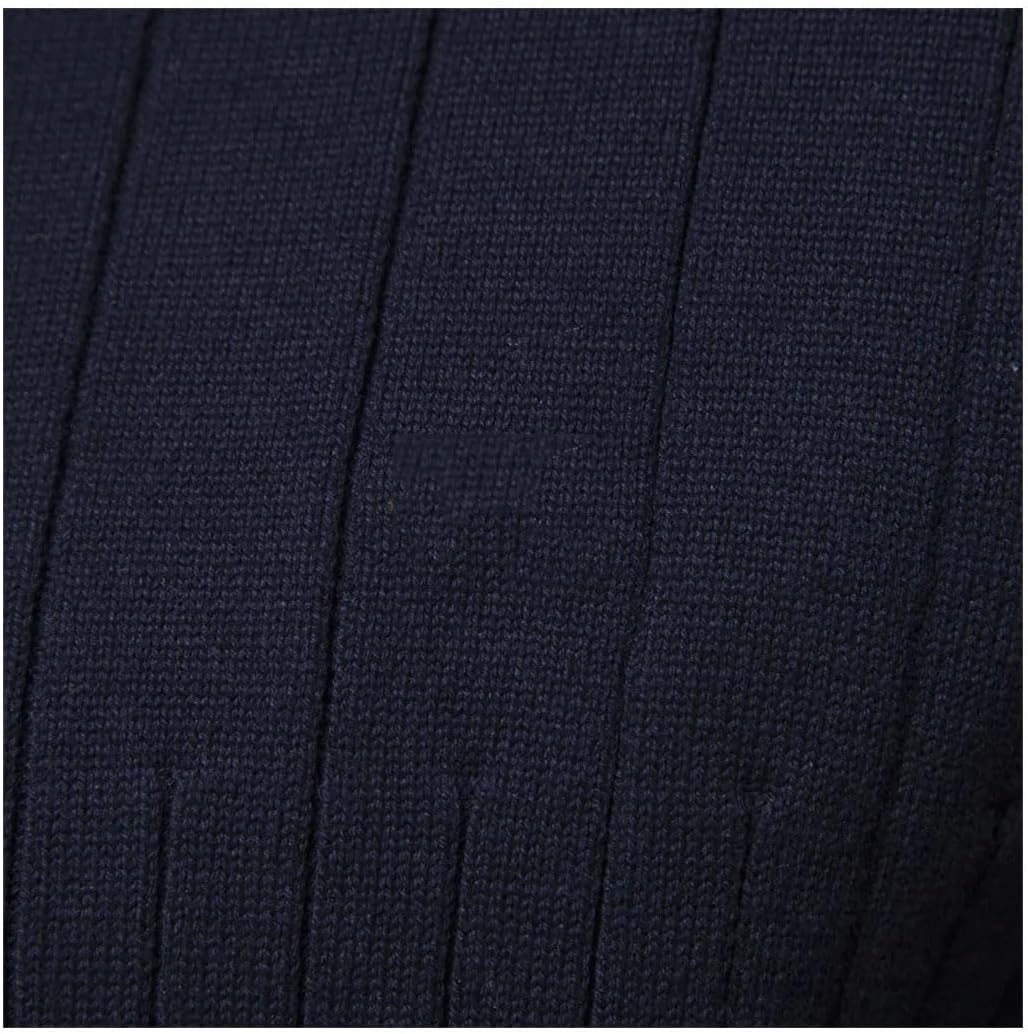 Maglioni Pullover con Cerniera Autunnale per Uomini Caldi Inverno Collare Maglione Maglione maschiali Uomini a Maglia a Maglieria Lunga, Marrone, XXL