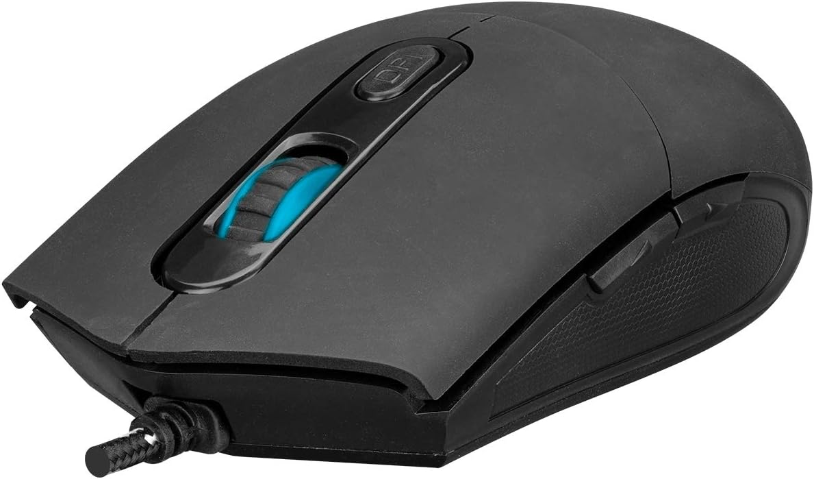 Вуглавы view of Rampage KM-RX9 mouse showing scroll wheel and DPI button