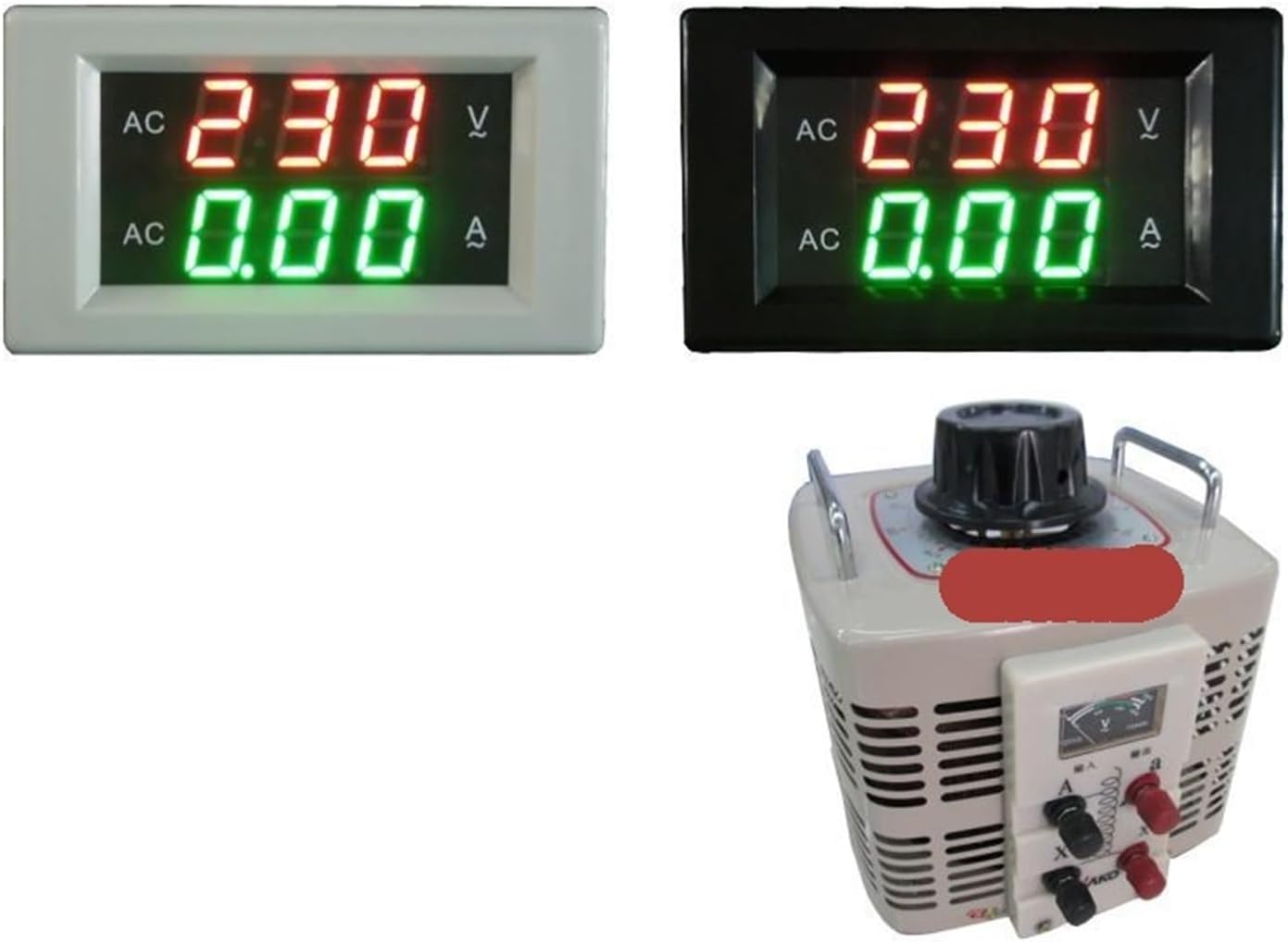 1PCS YB4835VA Single-Phase autotransformer AC Voltmeter(White,AC100A (Split))