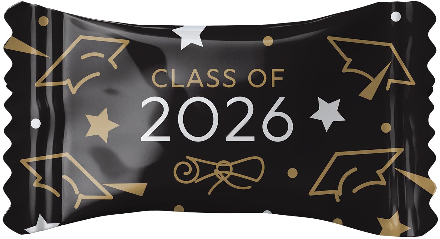 Party Sweets 2026 Graduation Buttermints by Hospitality Mints, Appx 300 mints, 7-Ounce Bags (Pack of 6)