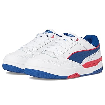 PUMA Kids Rebound Layup Lo (Big Kid) Kids Shoes Puma White/Clyde Royal