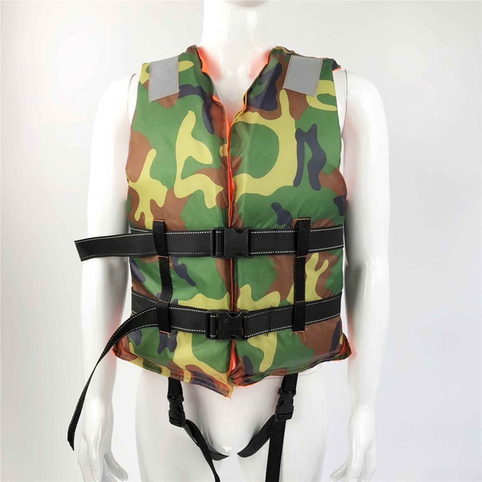 Adult Adjustable Kayak Vest, Reversible, High Buoyancy with Zipper Closure, Safety Kayak Vest for Kayaking, Sailing, Fishing, Boating, Surfing, Swimming and All Water Sports