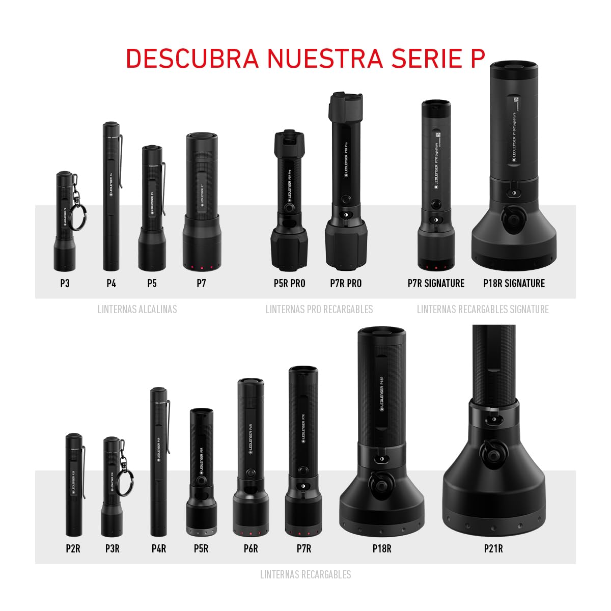 Ledlenser P7 Linterna LED, 650 lm, 400 m, IP54, 30 h, 175 g – Potente con 4×AAA para camping, senderismo