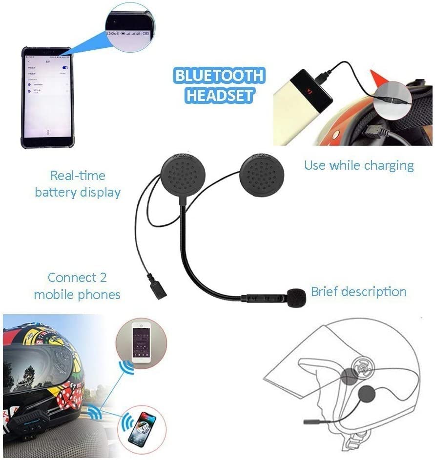 Casque de moto bluetooth intégré modulable avec double visière anti-buée