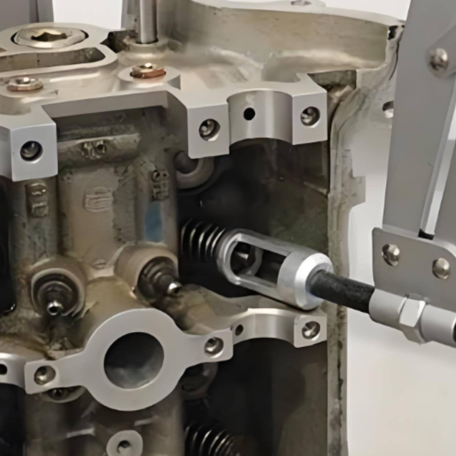 Ventilfederspanner Ventilfeder Kompressor Werkzeug Motorreparatur Werkzeug Zylinderkopf Wartungshelfer aus 45 Stahl mit Weicher Griffbeschichtung Und, 10 Zoll, Standard