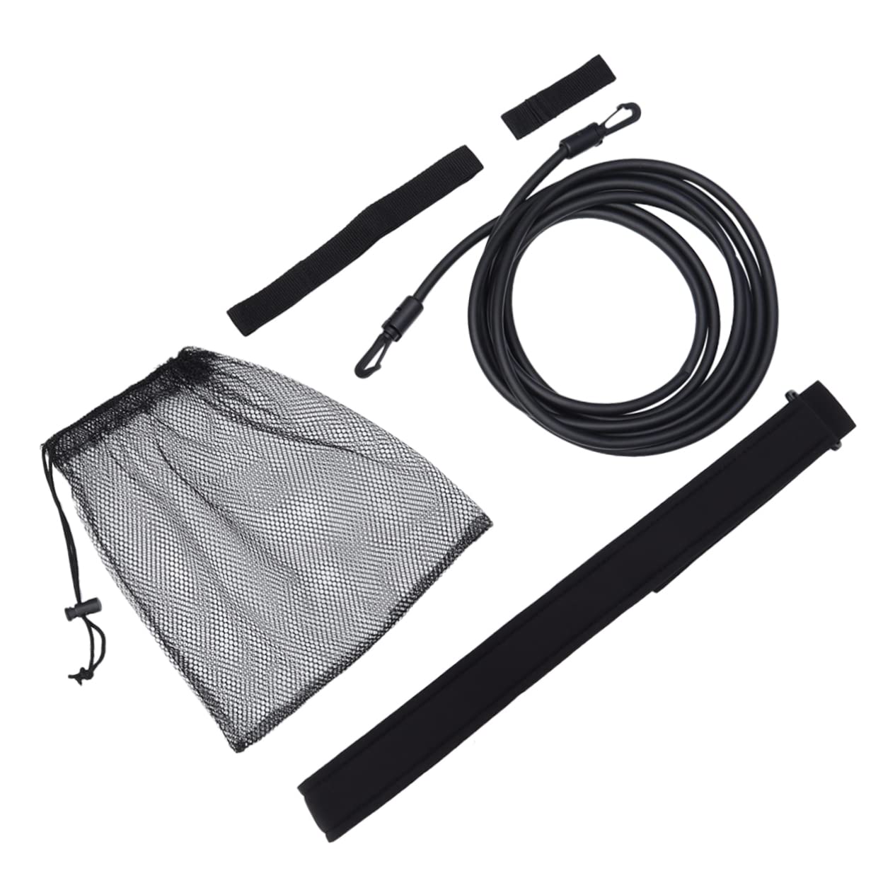 Mikikit 1 Set Swim Resistance Training Adult Swim Belt Belt Pool Accessories Strength Lap Black