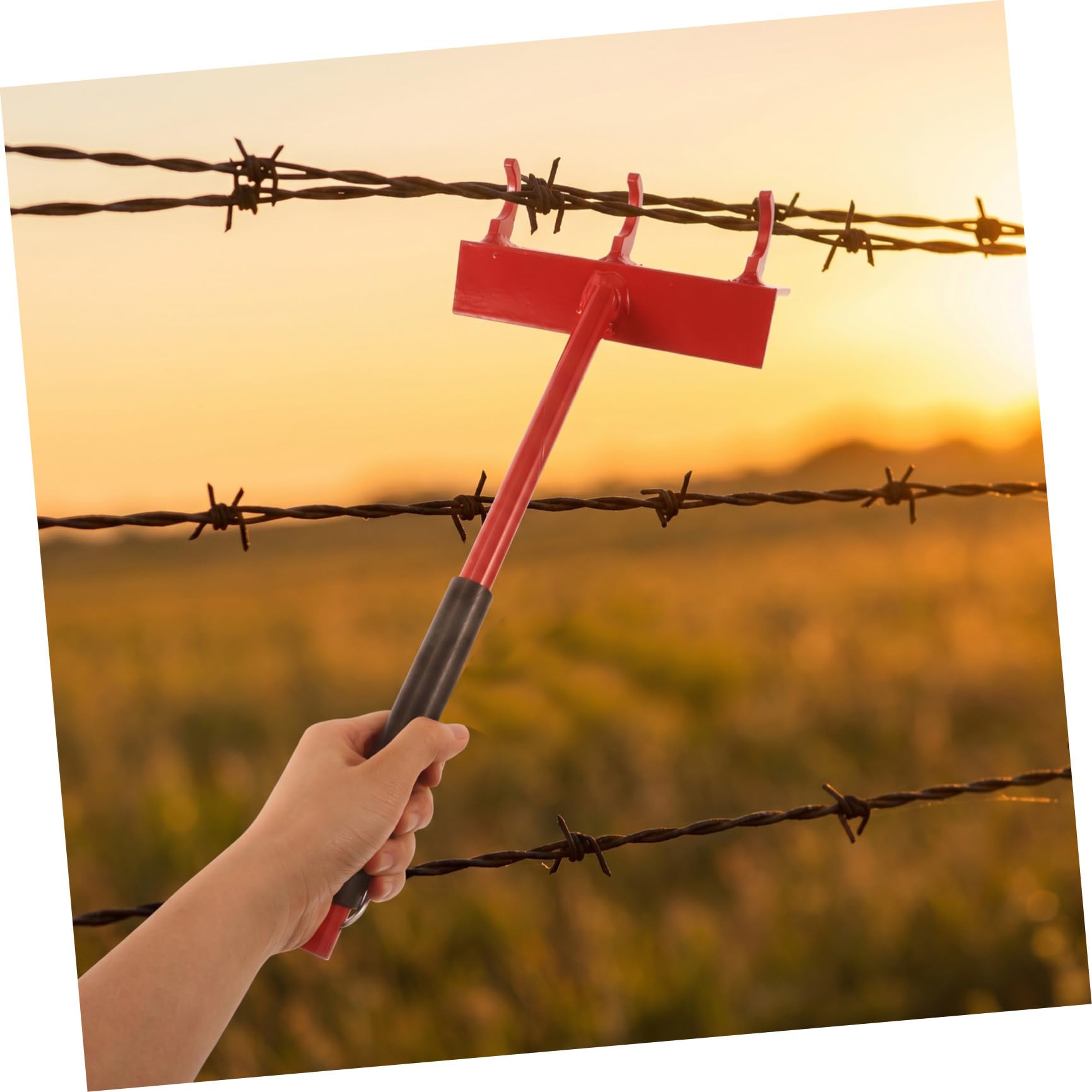 MAGICLULU Zaunspanner für Stacheldraht und Maschendraht Kompakte Bauweise mit Haken Edelstahl 300 Lbs Zugkraft für Landwirtschaftliche Außenzaunarbeiten