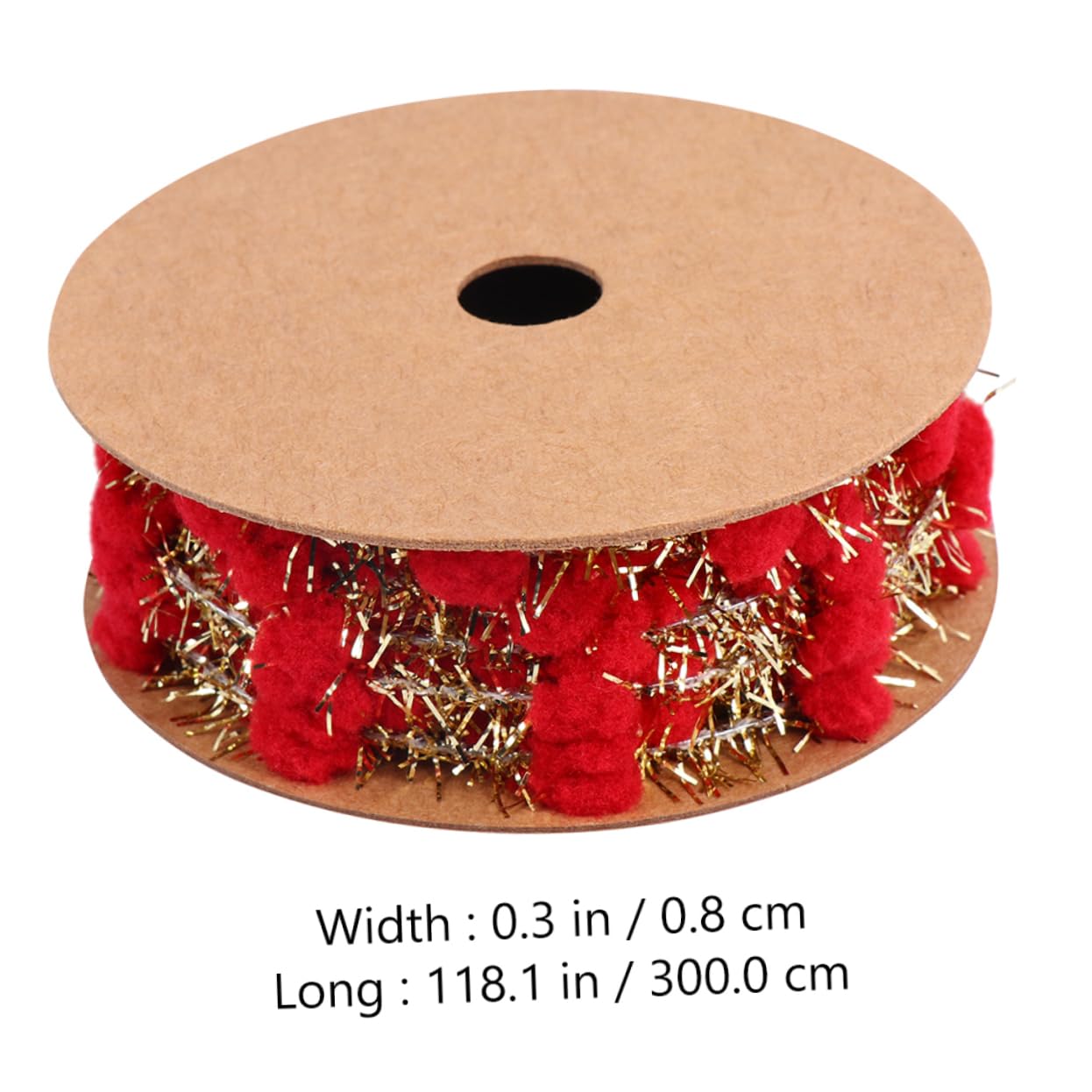 EXCEART 6rollos Cinta Decorativa De Pompones De Purpurina Para Árbol De Navidad De Cinta Para Manualidades y Para Decoración De Fiestas y Eventos