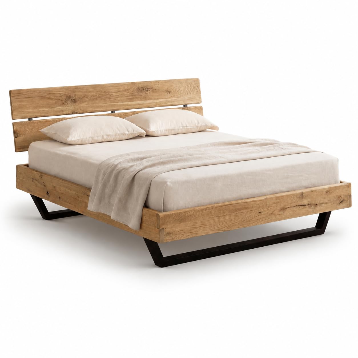 Bettgestell 180x200 cm, Bologna, Holz, Eiche