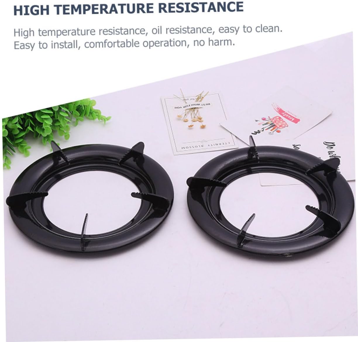 Mikikit Stable Gas Stove Rack Reusable Wok Ring Holder for Gas Range Easy Install
