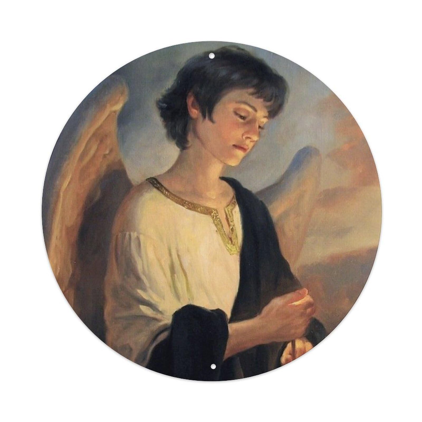 Vintage Angel Handsome Angel Metal Tin Sign