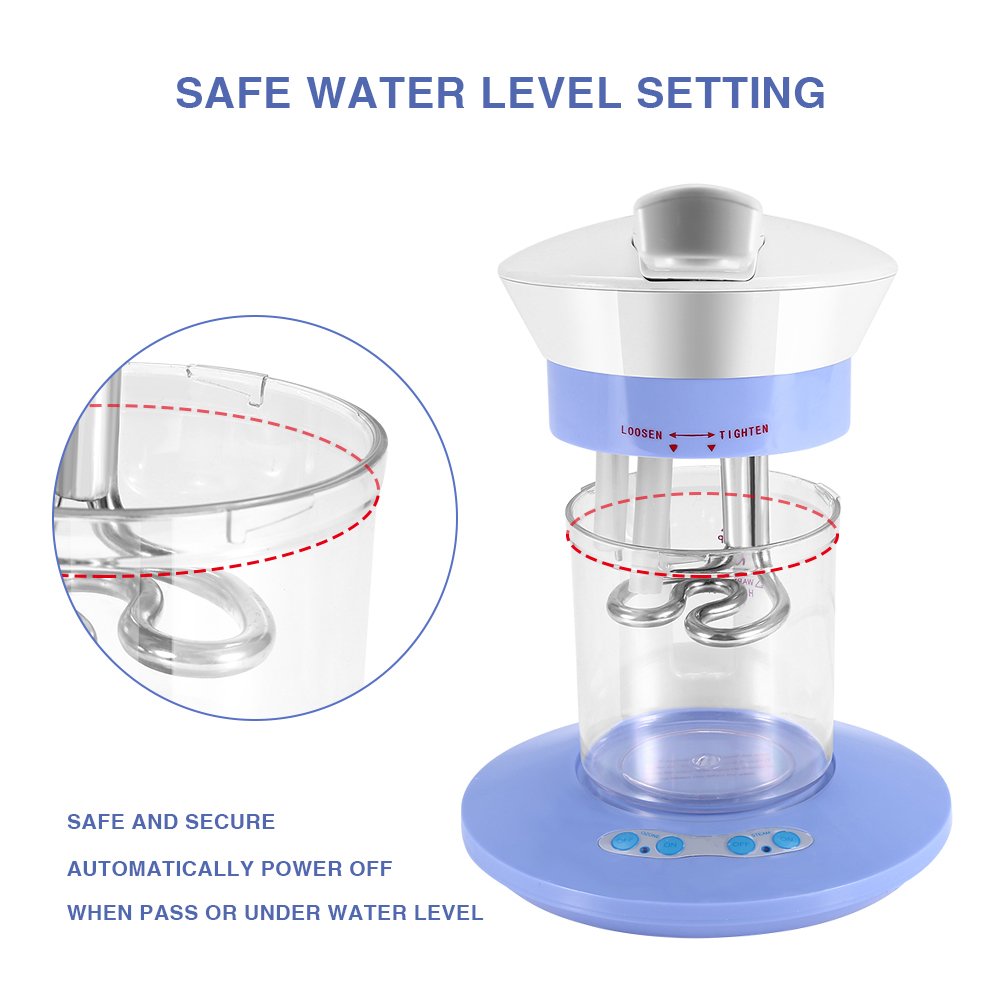 Vaporizzatore facciale all'ozono, spruzzatore ionico 2 in 1, vapore aromaterapico per sauna facciale, spruzzatore micro-nano SPA per pulizia idratante viso, per uso personale a casa(EU)