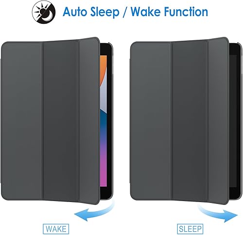 Miniatura 6 de JETech Funda para iPad de 10.2 pulgadas (modelo 202120202019, 987 generación), cubierta de encendido y apagado automático (gris espacial)