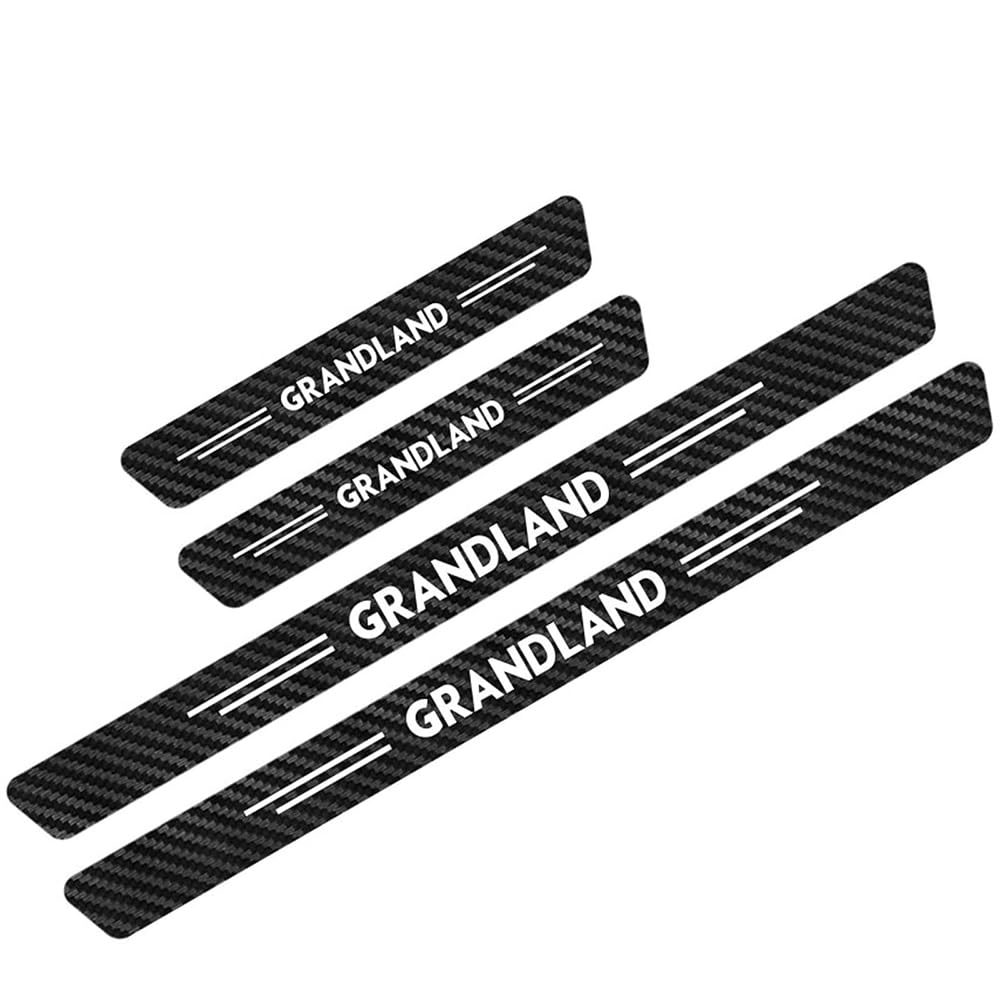 SDYAYFGE 4Pcs Kick Plates Car Door Sill Protector,for Opel Grandland
