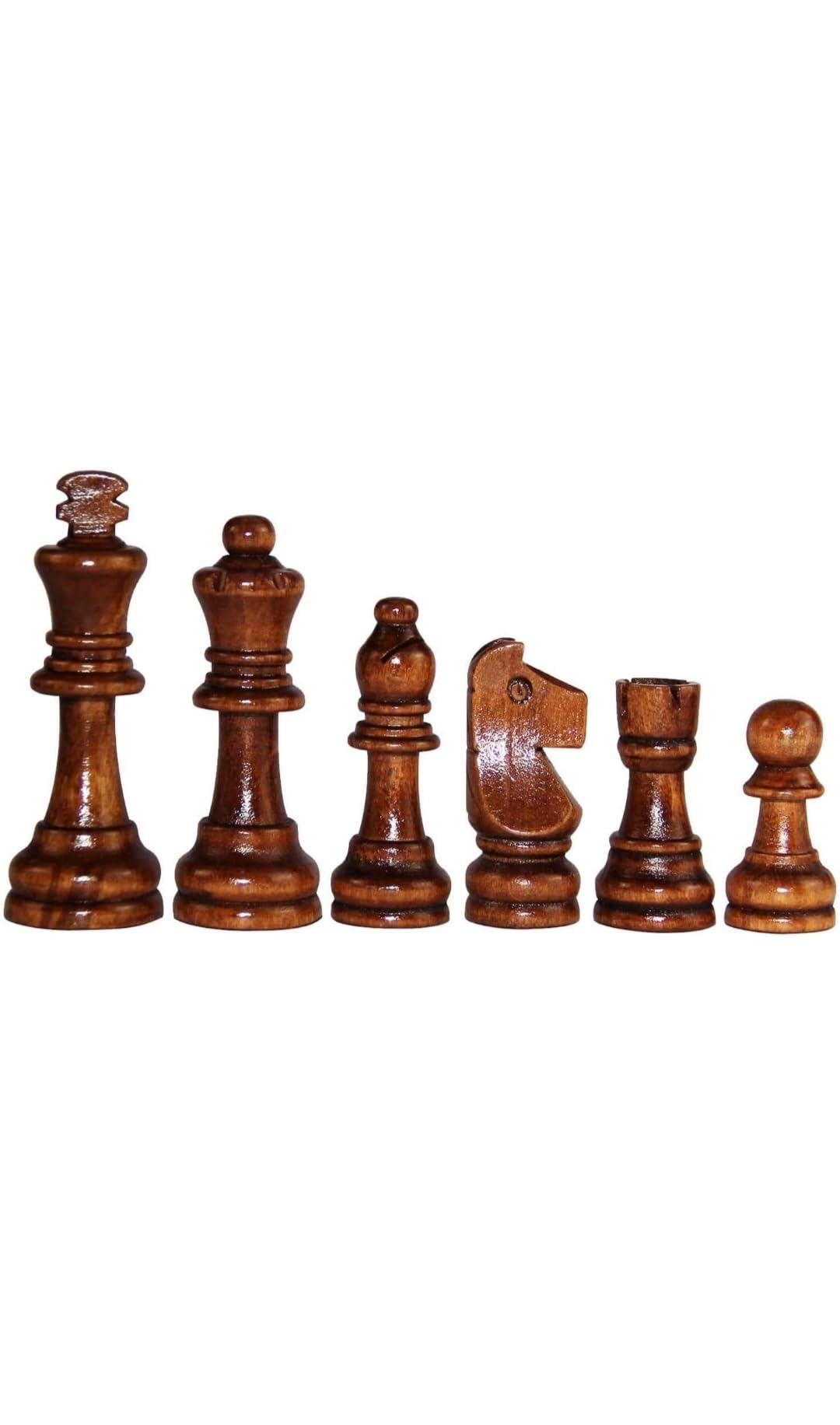 CRAZX Wooden Chess Pieces, Tournament Wood Chessmen Pieces Only (7 cm King Figures) Chess Game Pawns Figurine Pieces, Color May Vary (SSTP) - B for 4 Years and up 3