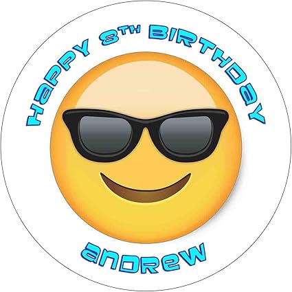 Emoji Lunettes De Soleil Personnalise De Gateau Glacage Comestible Rond 7 5 Amazon Fr Cuisine Et Maison Emoji Lunettes De Soleil Personnalise De Gateau Glacage Comestible Rond 7 5 Amazon Fr Cuisine Et Maison