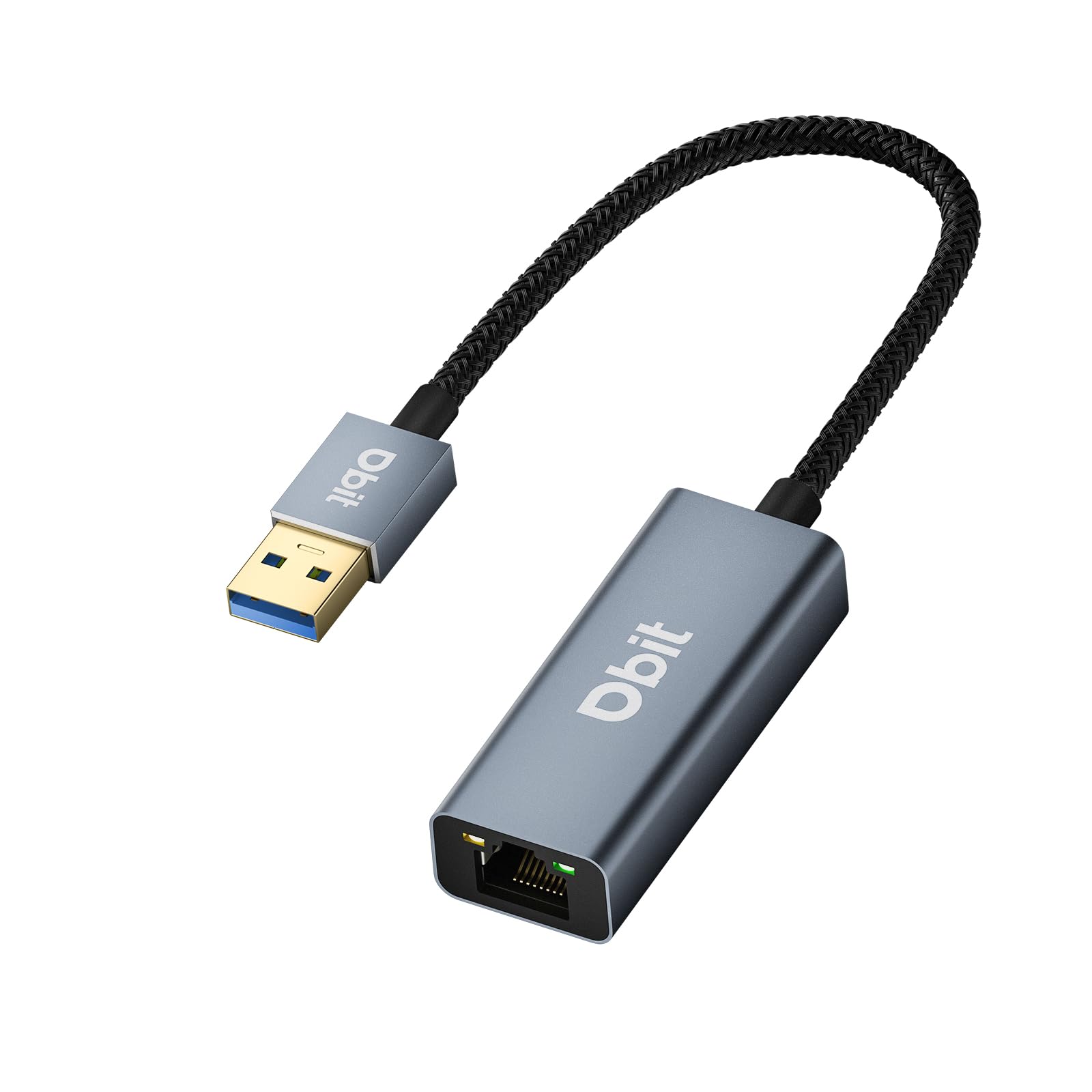 DBITUSB to Ethernet Adapter, Driver Free USB 3.0 to Gigabit Ethernet LAN Network Adapter, RJ45 Internet Adapter Compatible with MacBook, Laptop PC with Windows, XP, Vista, Mac, Linux, Nintendo Switch