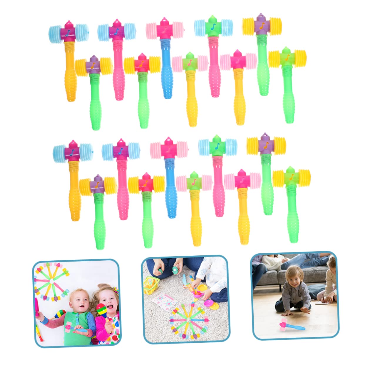 BESPORTBLE 24pcs Mallet Plaything to Enhance Hand Eye Coordination and Dexterity Lightweight and Easy to Store