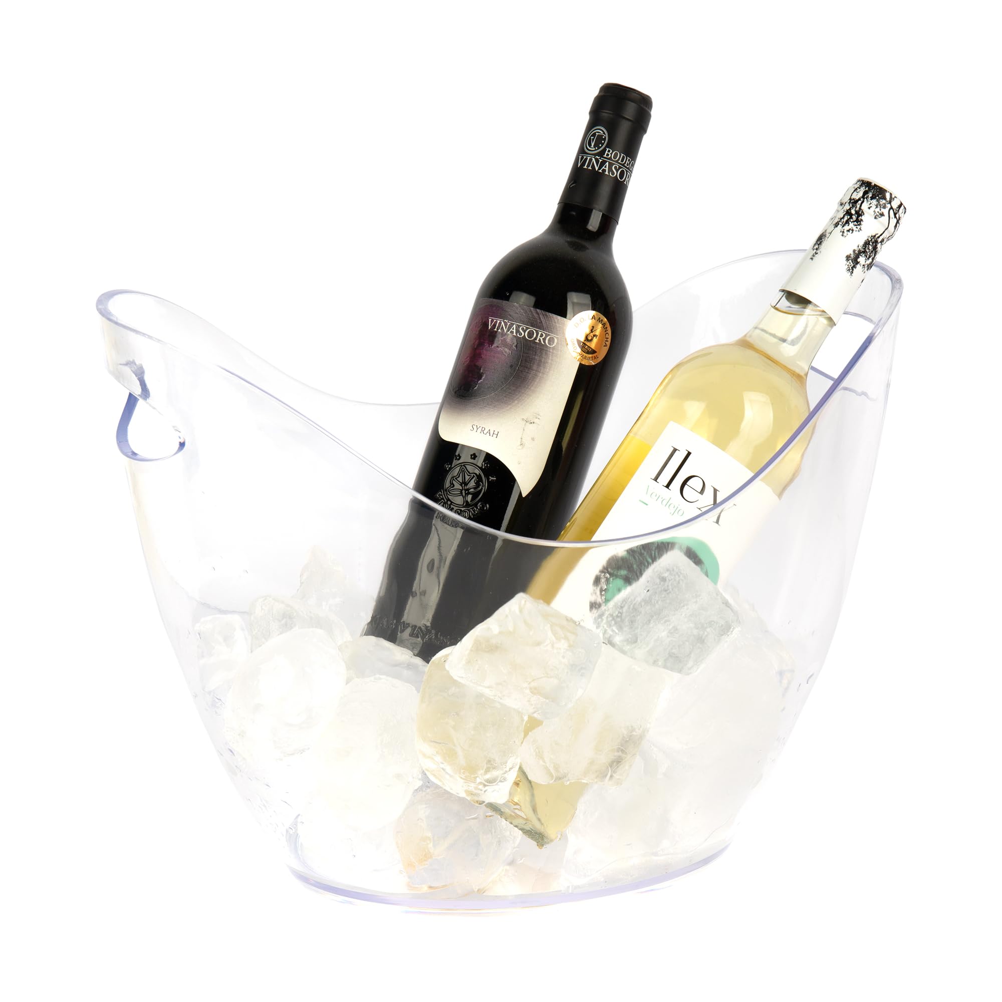 Cofan Cubitera Transparente de 8 litros | Poliestireno Resistente | para Enfriar Bebidas | Ideal para Eventos, el hogar y hostelería