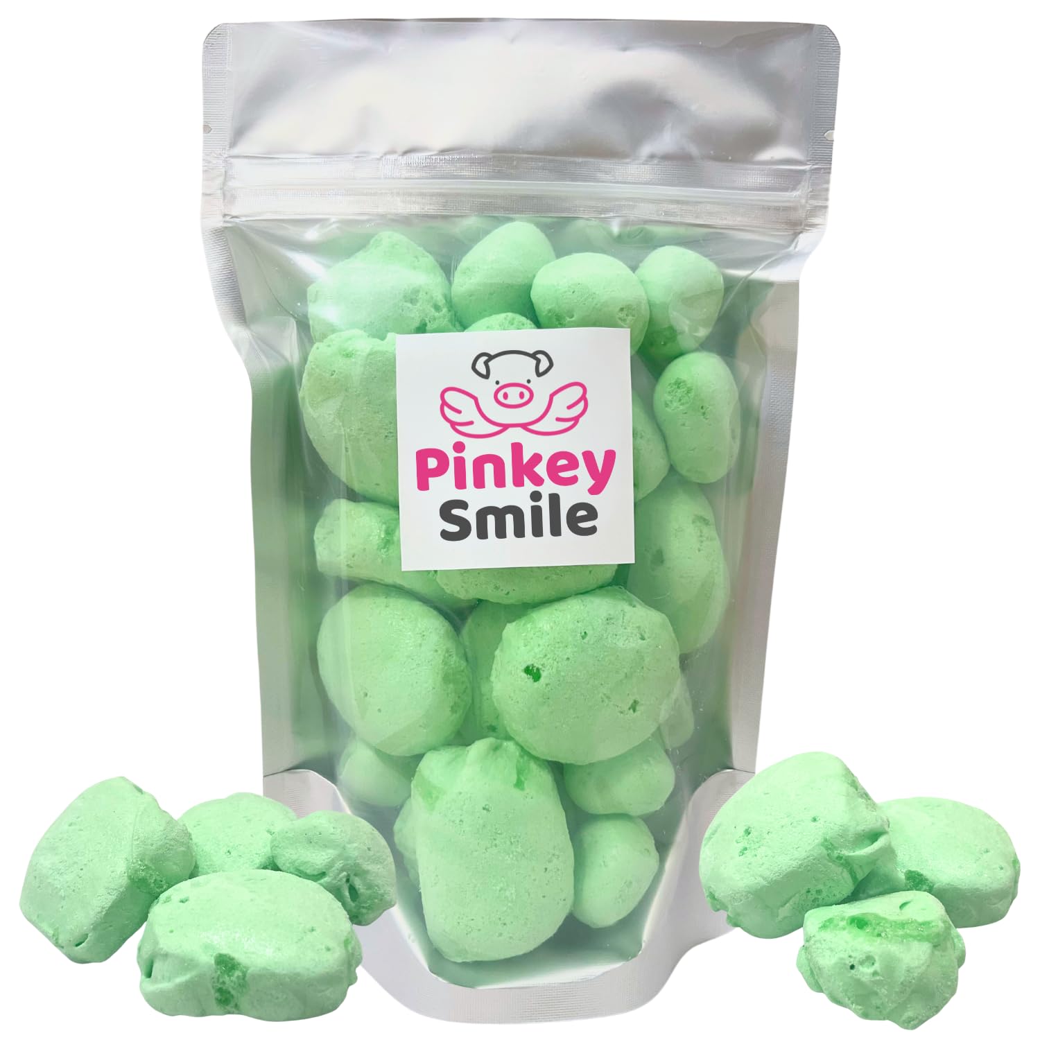 Green Apple Flavored Freeze-Dried Taffy 2 oz – Crunchy & Airy Snack – Bite-Size Pieces – Ships in Box – Bold Taste & Light Texture