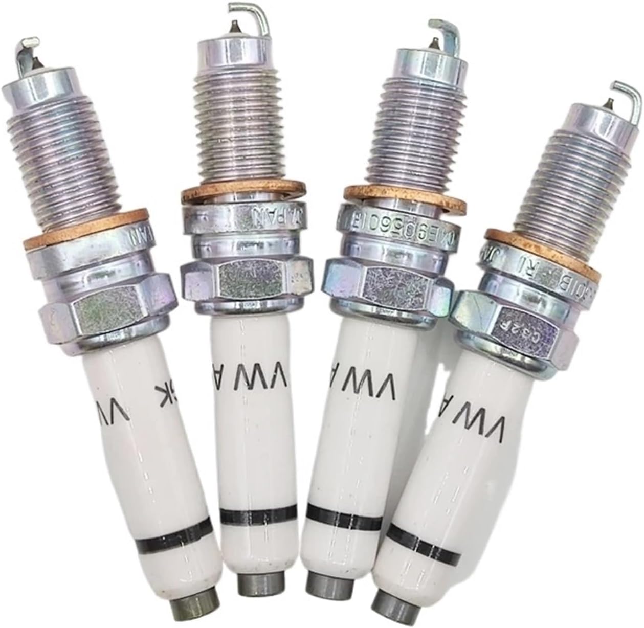 Iridium Spark Plugs (4Pcs, 04E905601B) Compatible With Volkswagen Beetle, Golf, Audi A1/A3/Q3 1.4/1.6L, Jetta, Santana, Lavida